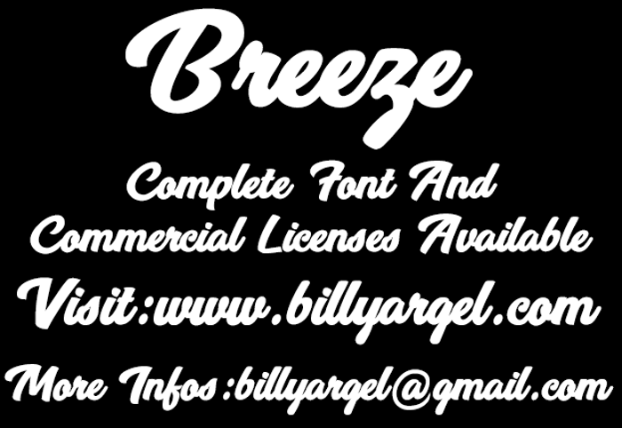 Breeze Font poster