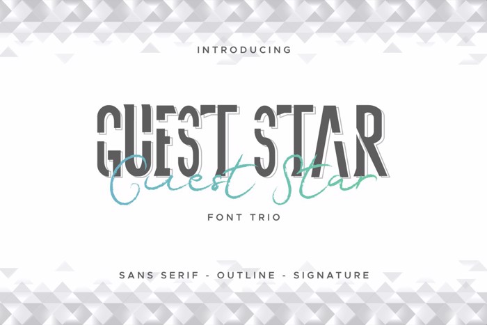 Guest Star Font poster