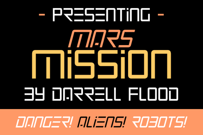Mars Mission Font poster
