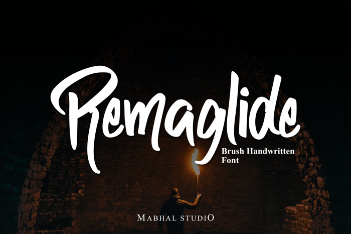 Remaglide Font poster
