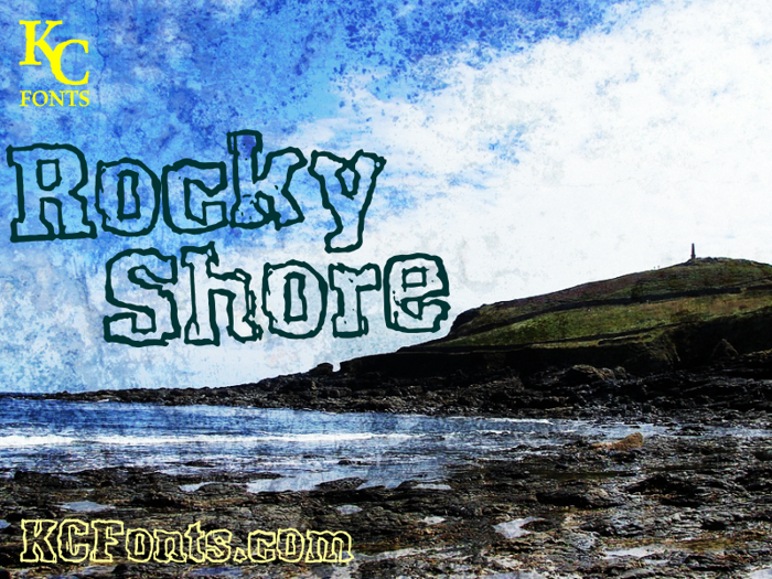 Rocky Shore Font poster