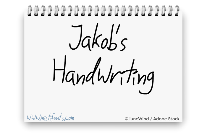 Jakobs Handwriting Font poster