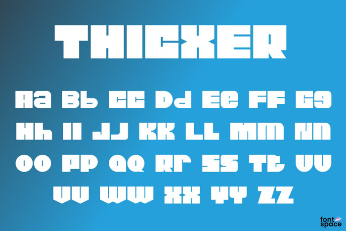 Thicxer Font poster