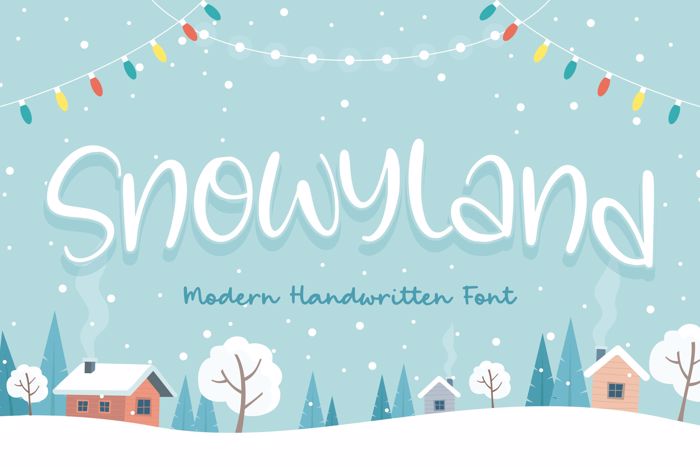 Snowyland Font poster