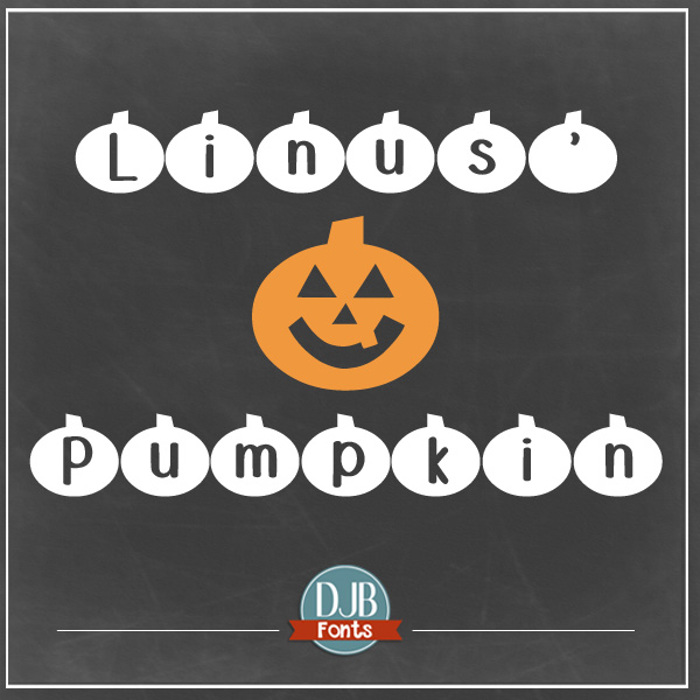 DJB Linus' Pumpkin Font poster