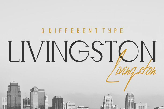 Livingston Font poster