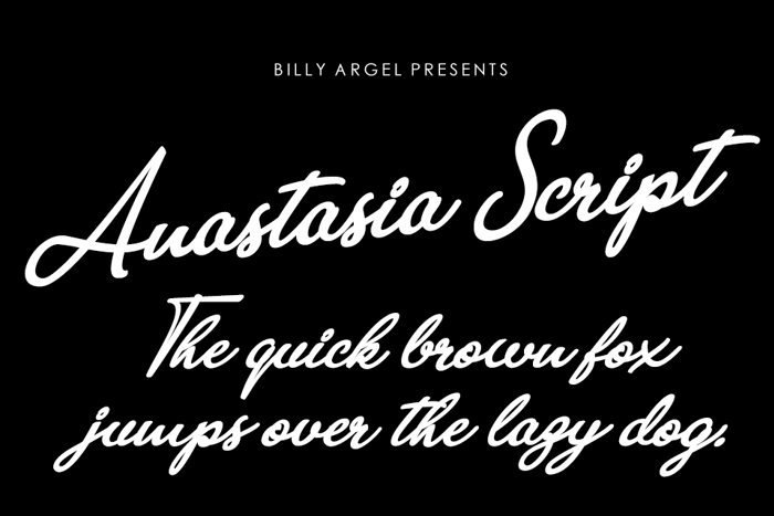 Anastasia Script Font poster