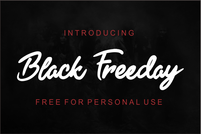 Black Freeday Font poster