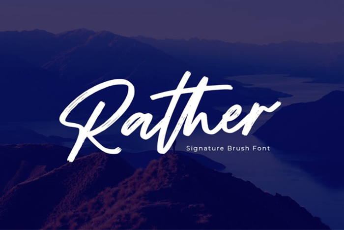 Rather Font poster
