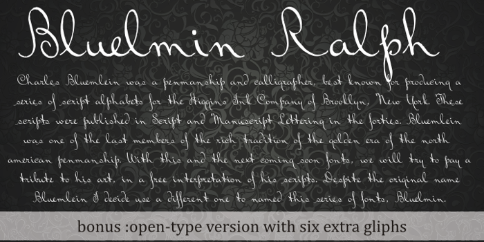 Bluelmin Ralph Font poster