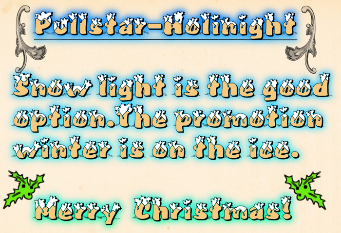 Pullstar-Holinight Font poster