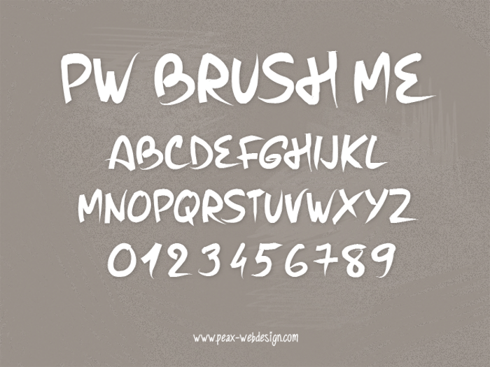 PW Brush Me Font poster