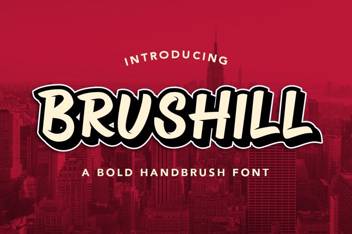 Brushill Font poster