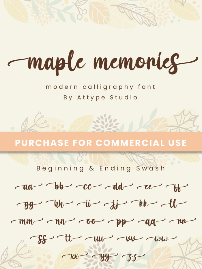 Maple Memories Font poster