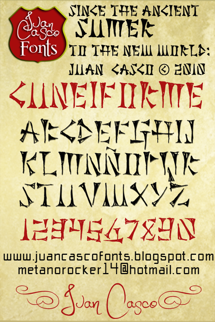 Cuneiforme Font poster