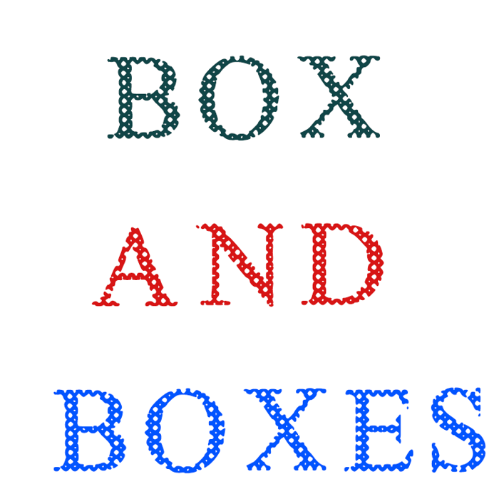 Box And Boxes Font poster