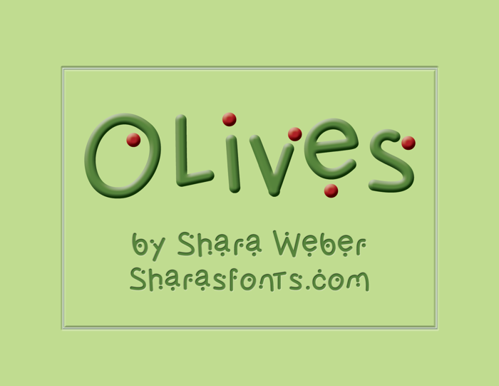 Olives Font poster