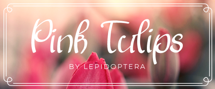 Pink Tulips 2 Font poster