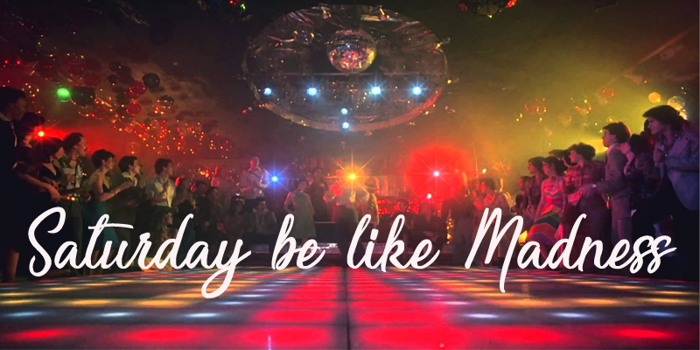 Saturday be like Madness Font poster