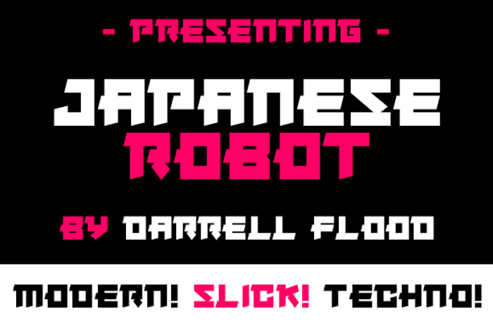 Japanese Robot Font poster