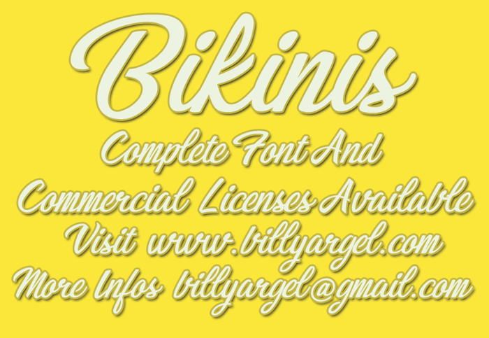 Bikinis Font poster