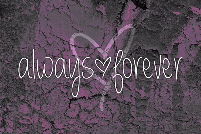 always forever Font poster