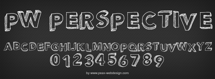 PWPerspective Font poster
