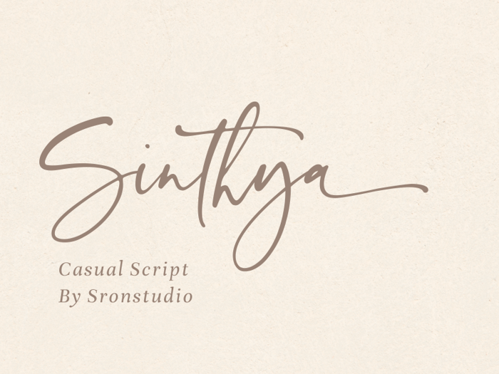 Sinthya Font poster