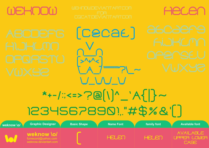 helen Font poster