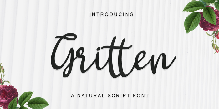 Gritten Font poster