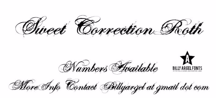 SWEETCORRECTION ROTH Font poster