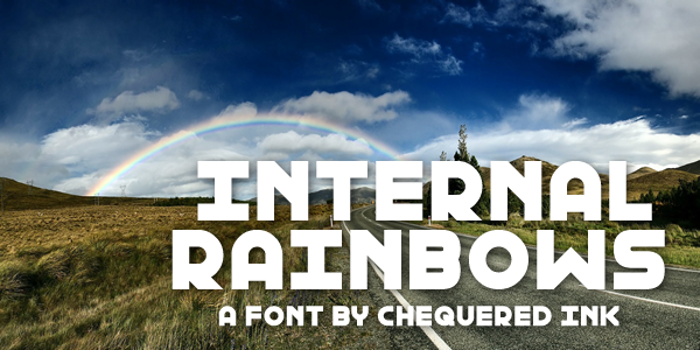 Internal Rainbows Font poster