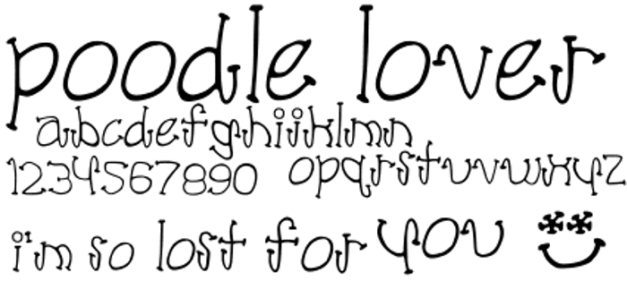 poodle lover Font poster