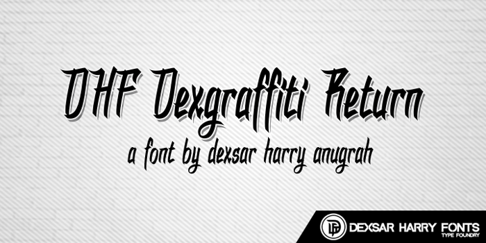 DHF Dexgraffiti Return Font poster