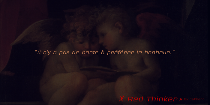 Red Thinker Light Font poster