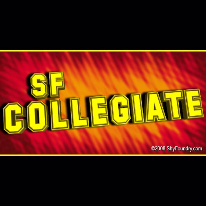 SF Collegiate Font poster