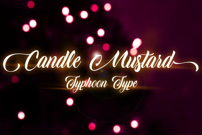 Candle Mustard Font poster