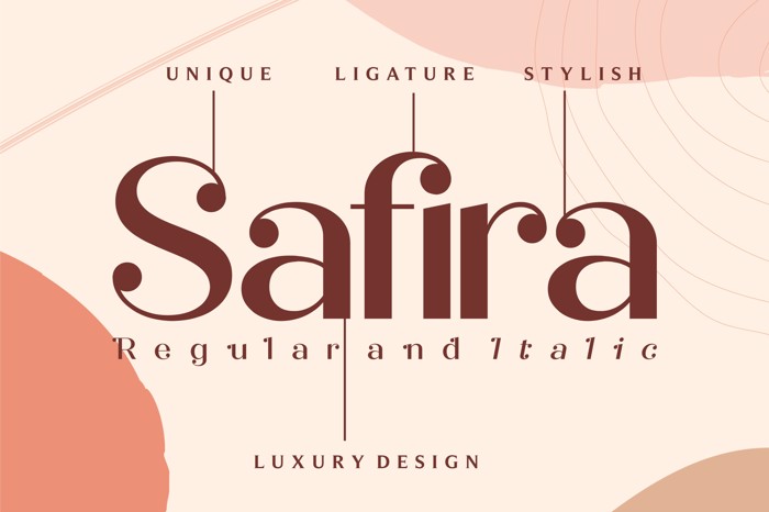 Safira Font poster
