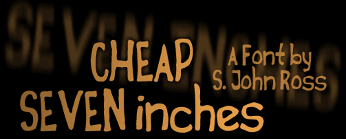 Cheap Seven Inches Font poster