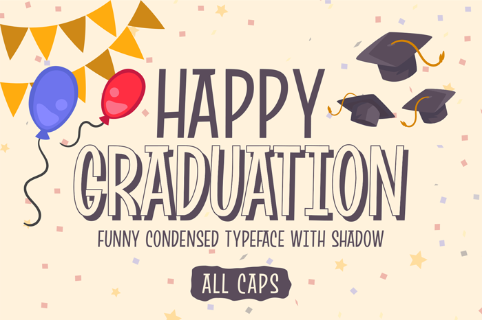 Happy Graduation Font poster