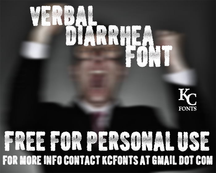 Verbal Diarrhea Font poster