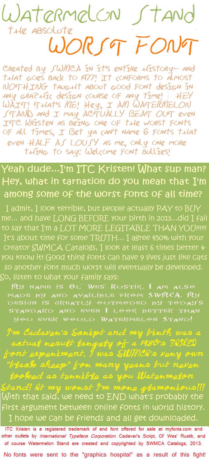 Watermelon Stand I Font poster