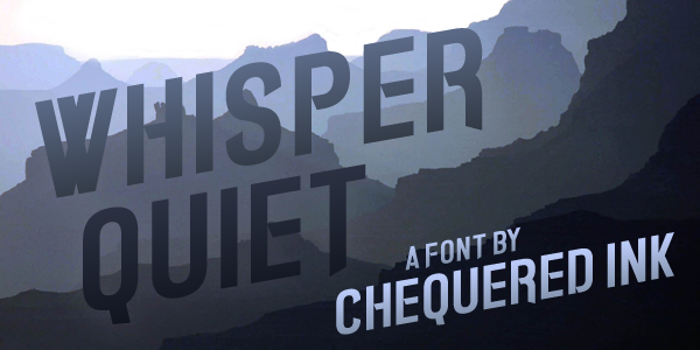 Whisper Quiet Font poster