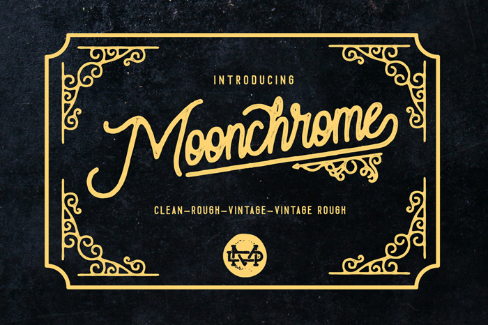 Moonchrome Rough Font poster