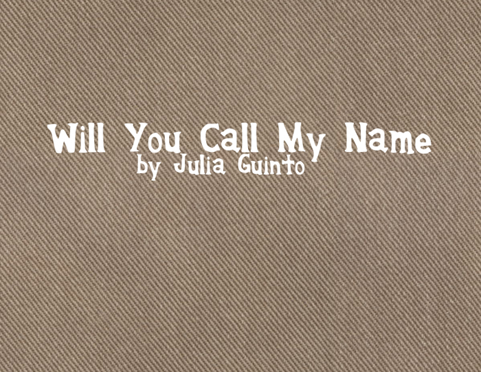 WillyouCallmyName Font poster