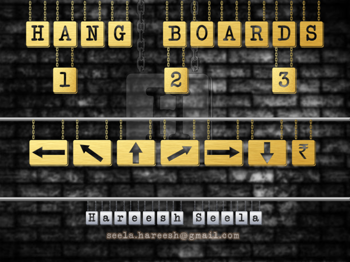 HANG BOARD 123 Font poster