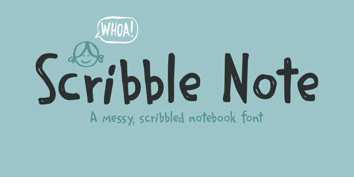 Scribble Note Font poster