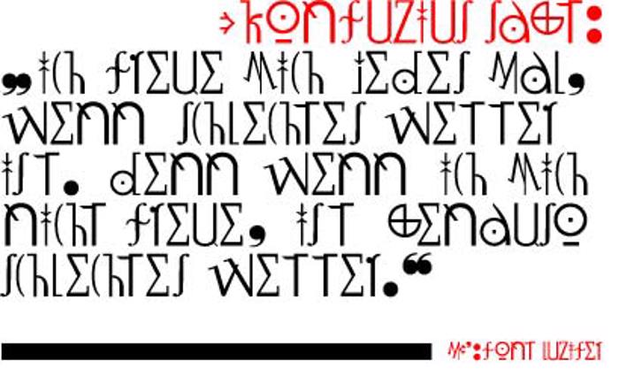 LuziFer Font poster