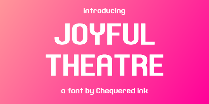 Joyful Theatre Font poster