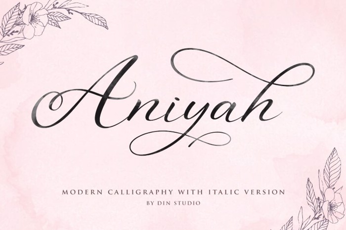 Aniyah Font poster